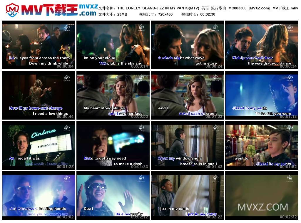 THE LONELY ISLAND-JIZZ IN MY PANTS(MTV)_英语_流行歌曲_MC803306